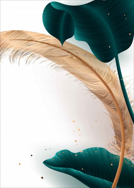 Картина перо в стиле Минимализм