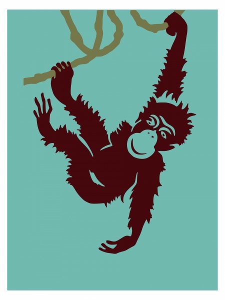 Постер обезьяна