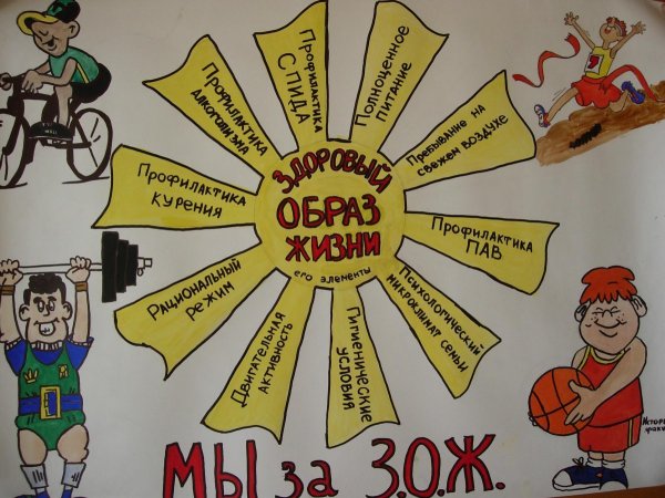 Плакат здоровый образ жизни