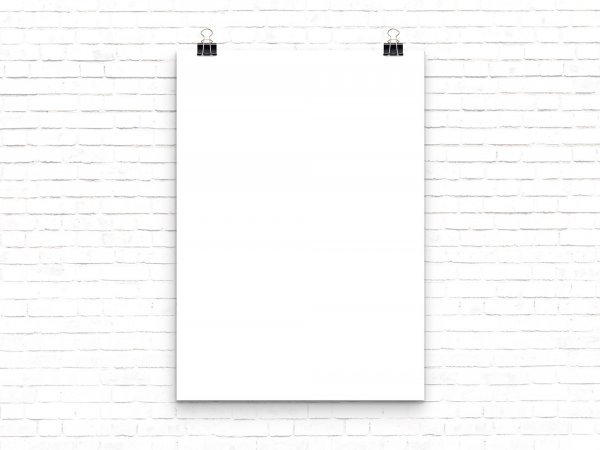 Мокапы плакатов на стене