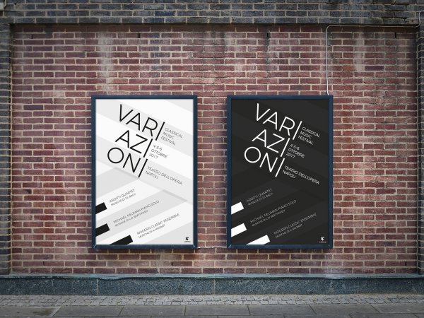 Мокапы плакатов на стене