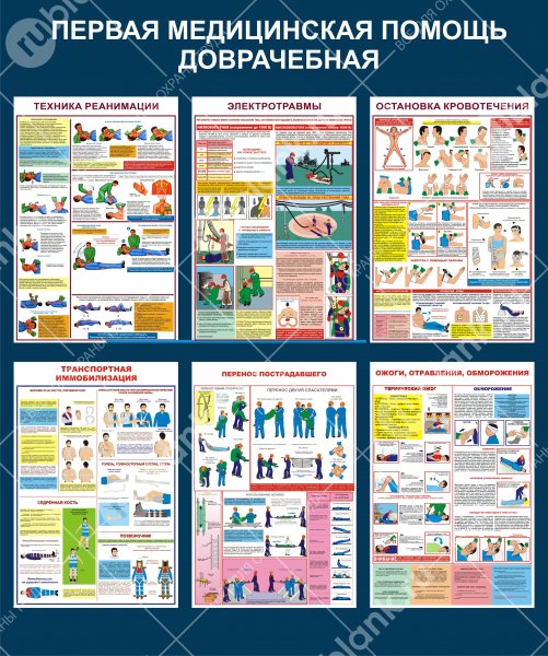Стенд - плакат: первая доврачебная медицинская помощь