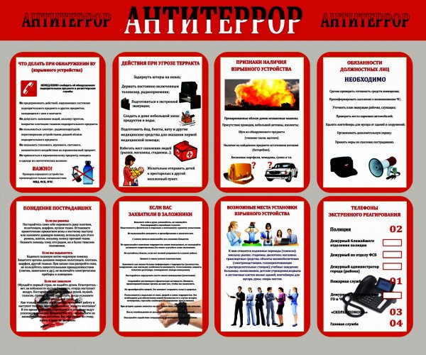 Памятка по антитеррористической безопасности в ДОУ для сотрудников
