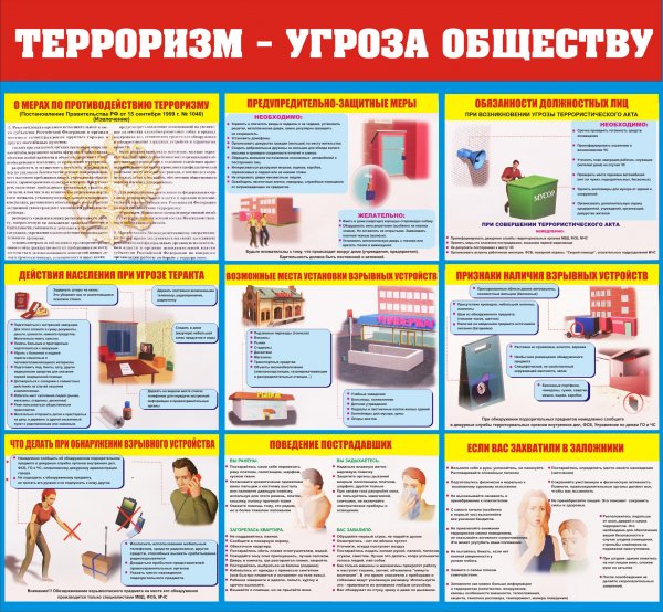 Стенд меры по противодействию терроризму