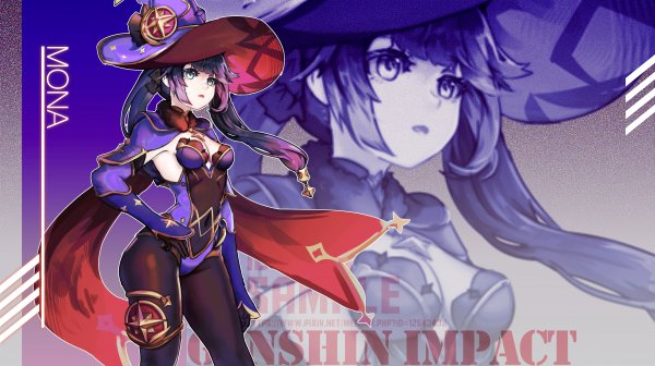 Аниме Геншин Импакт Мона
