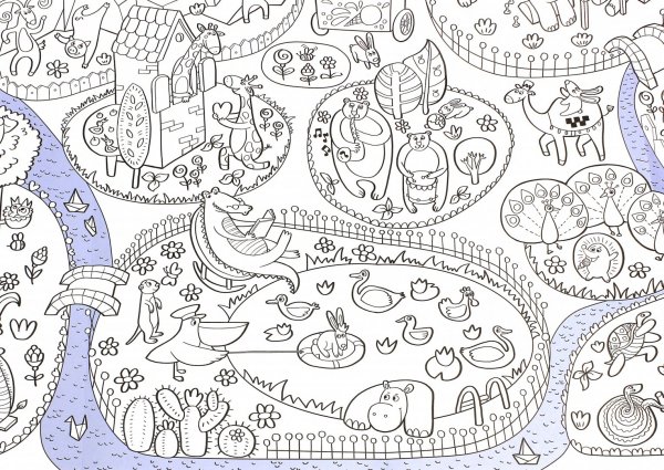 Раскраска "зоопарк"