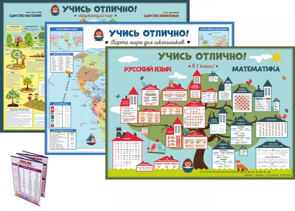 Учись отлично плакат