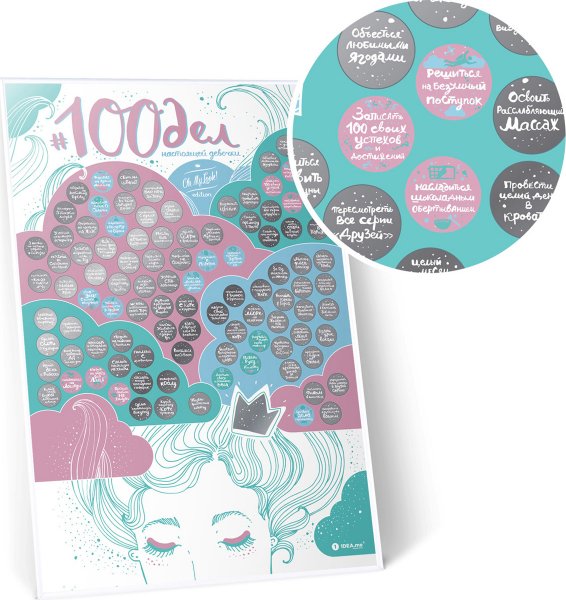 Скретч-Постер #100 дел "TRUEGIRL Edition"