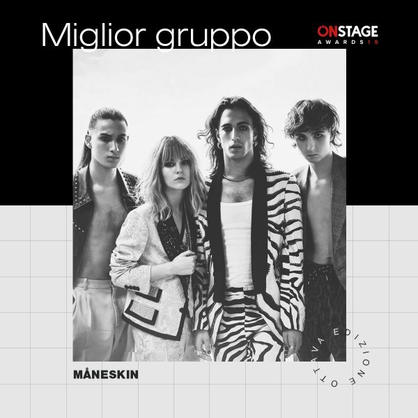 Плакат группы Maneskin