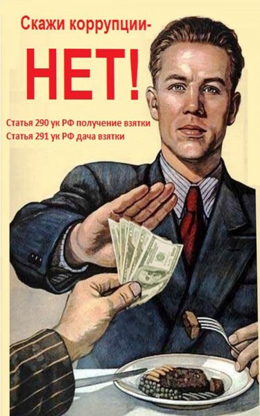 Коррупция плакат