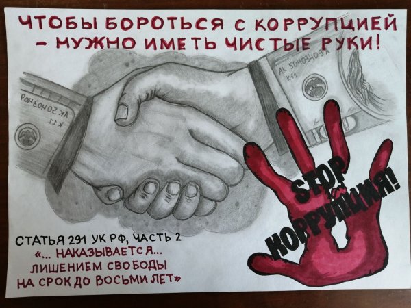 Плакат против взяток