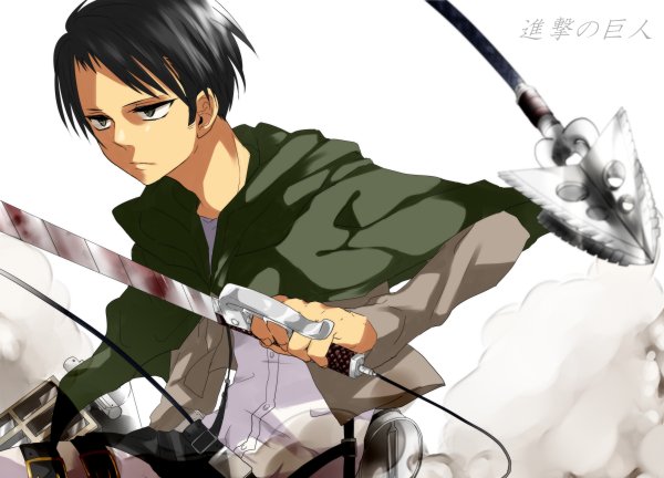 Атака титанов Леви и Микаса