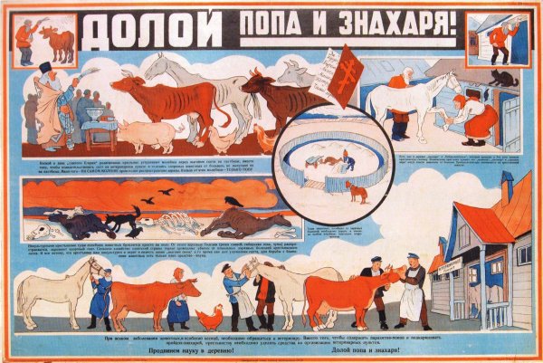 Плакаты СССР про религию