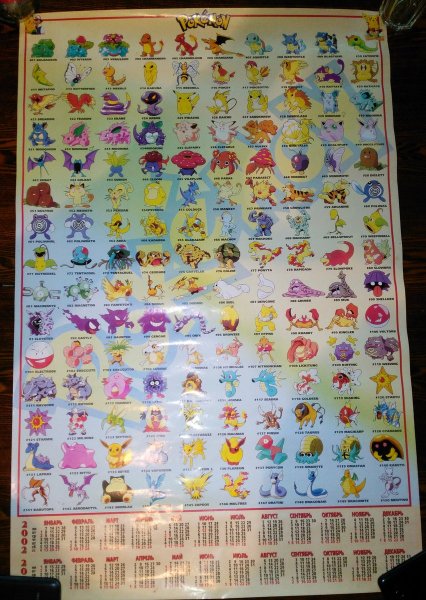 Плакат с покемонами из 2000х