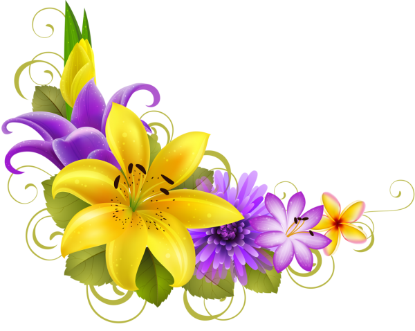 Яркие угловые цветы