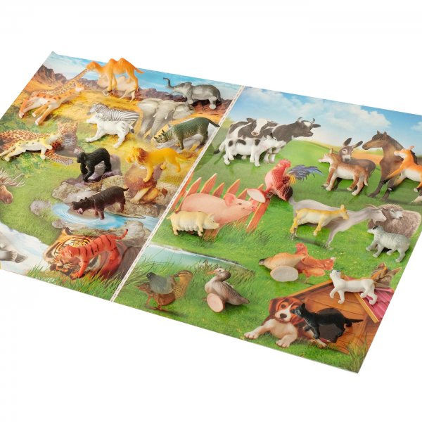 Обучающий набор «весёлые животные»: животные и плакат