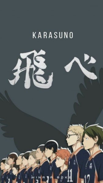 Карасуно плакат из аниме
