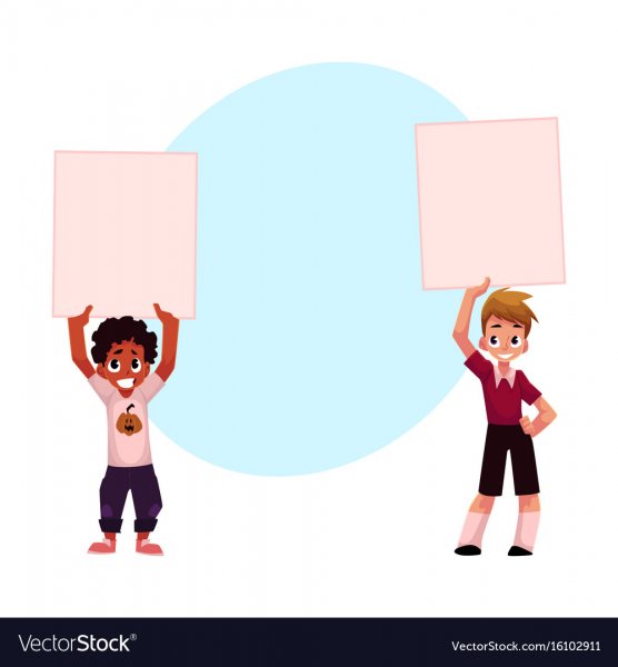 Дети держат плакат картинка