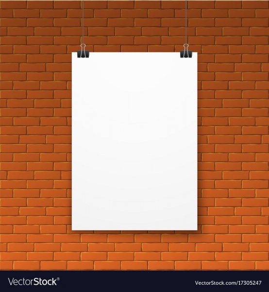 Плакат на кирпичной стене
