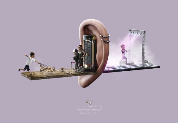 Креативная реклама наушники