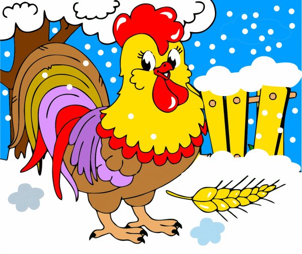 Постер с петухом