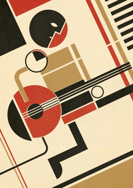 Геометрические плакаты школы Баухауз