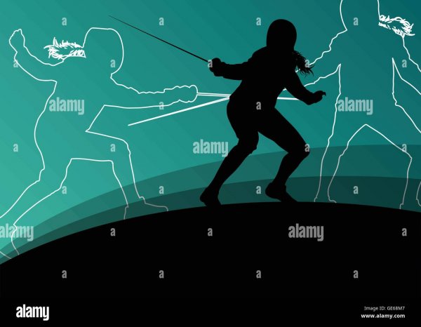 Фехтовальщик рисунок