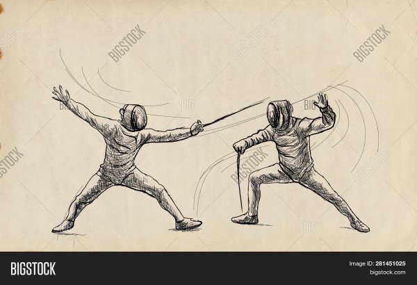 Fencing Sport Creative Art