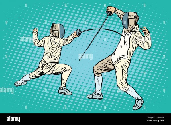 Рисунок на тему фехтование