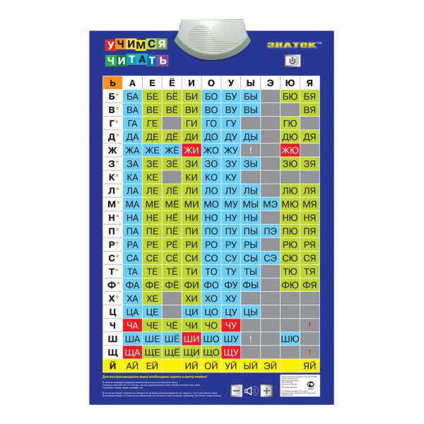 Электронный плакат слоги Знаток