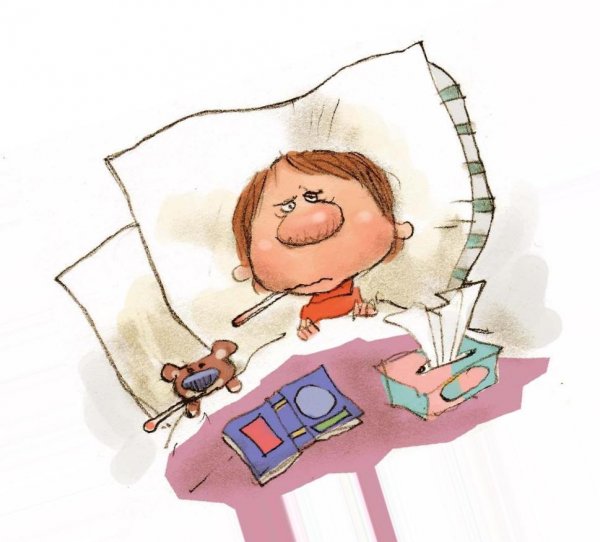 Рисунки про болезнь грипп