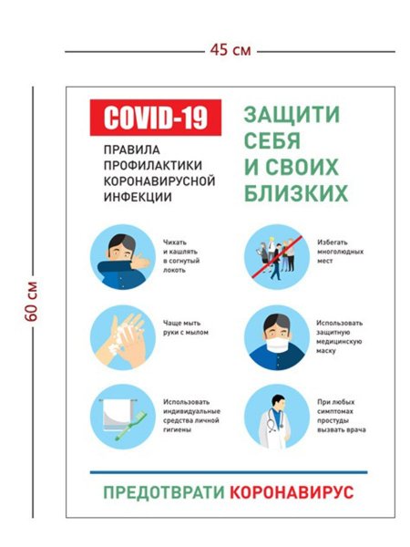 Информация о коронавирусе на стенд