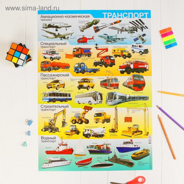 Плакат пассажирский транспорт