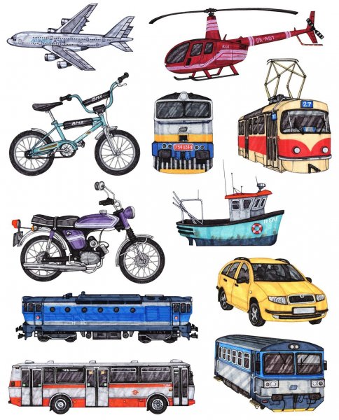 Карточки. Транспорт