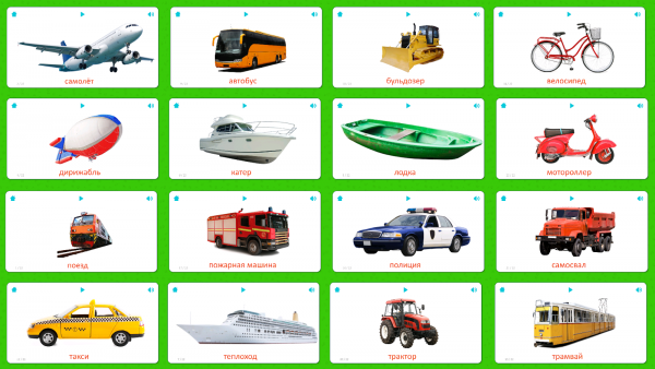 Плакат. Средства передвижения.