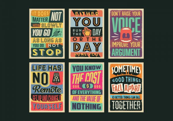 Серия плакатов в векторе