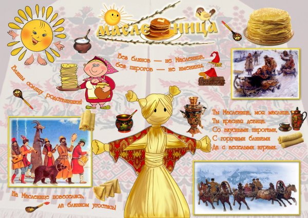 Плакат на Масленицу в детском саду
