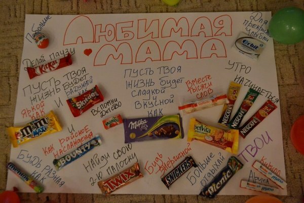 Плакат маме на др