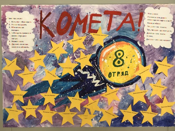 Плакат в лагерь для отряда