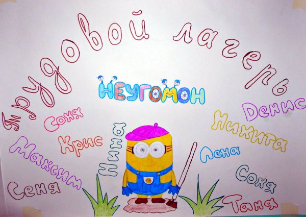 Названия отрядов плакат