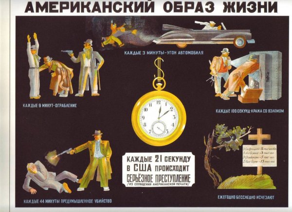 Плакат американский образ жизни