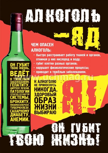 Профилактика алкоголизма плакат