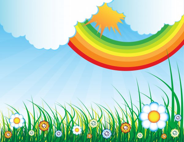 Солнце Радуга рамка