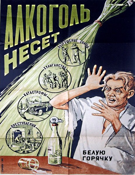 Советские плакаты про алкоголь