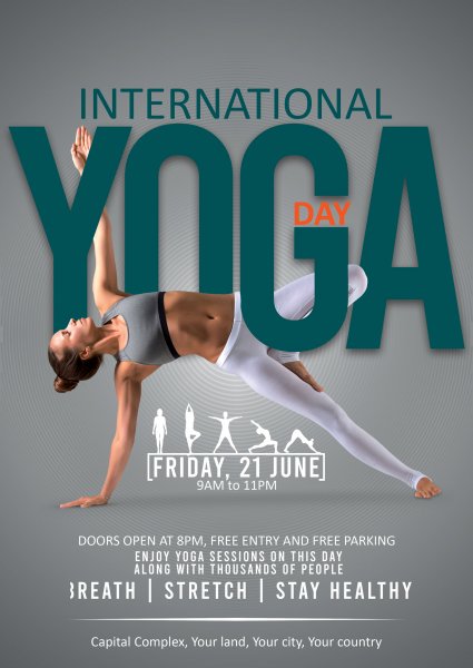 Йога рекламный макет