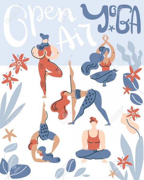 Современные плакаты йога