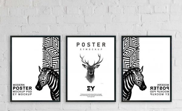 Мокапы плакатов три