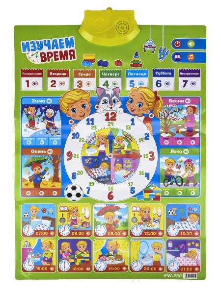 Плакат изучаем время
