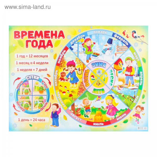 Плакат время и времена года
