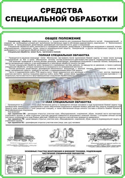 Войсковые средства специальной обработки